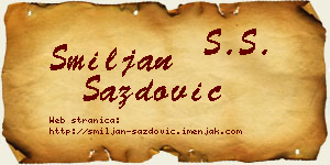 Smiljan Sazdović vizit kartica